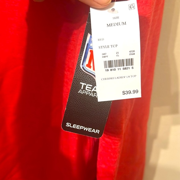 Unisex Licensed NFL Team Apparel Red & White 49ers Crew Neck Top sz L NEW NWT - Picture 4 of 9